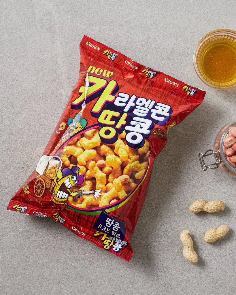 Crown Caramel Corn and Peanuts 72g - DotAsia