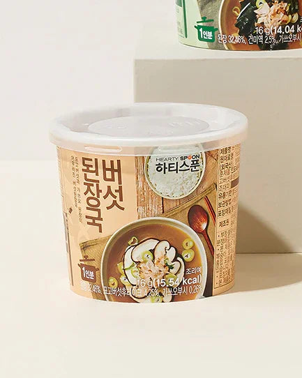 Hearty Spoon 버섯된장국 컵 16g - DotAsia