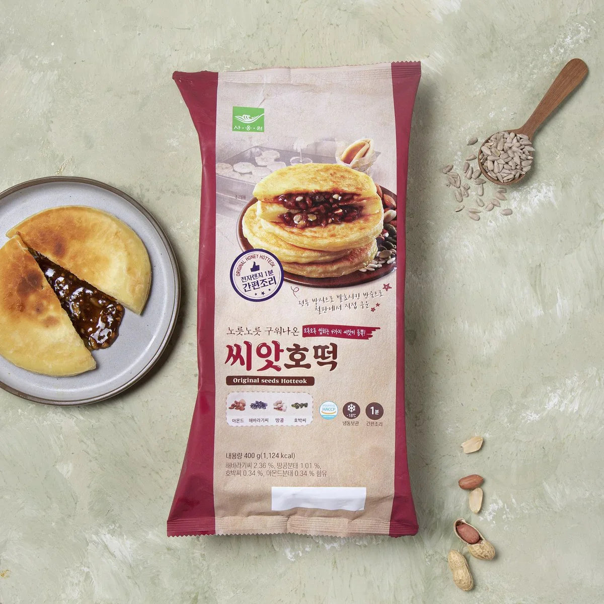 Saongwon Seed Hotteok 400g (4 pieces) - Frozen 2