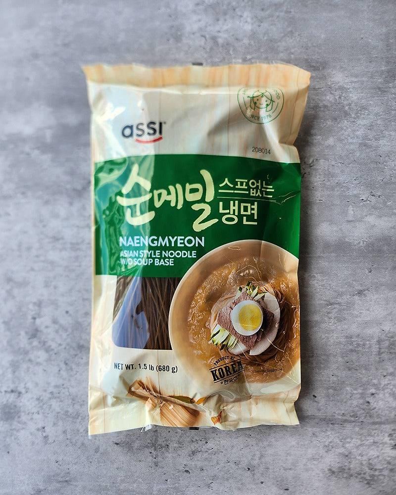 Assi Pure Buckwheat Cold Noodles (Soup Included) 680g - DotAsia
