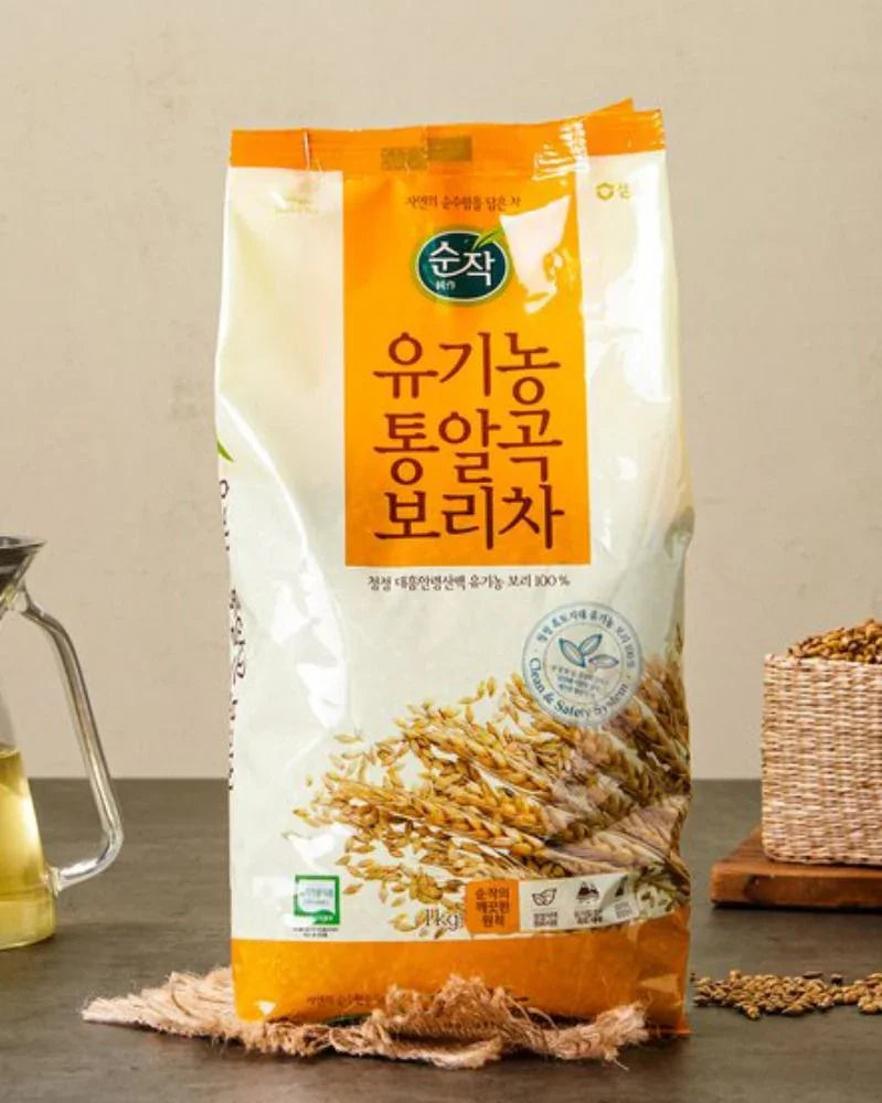 샘표 순작 유기농 통알곡 보리차 500g - DotAsia