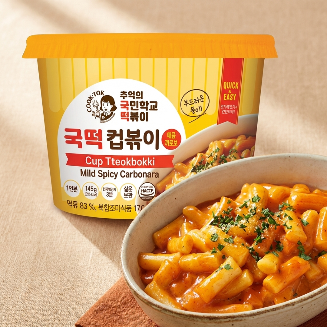 국떡 컵복이 매콤 까르보나라 140g