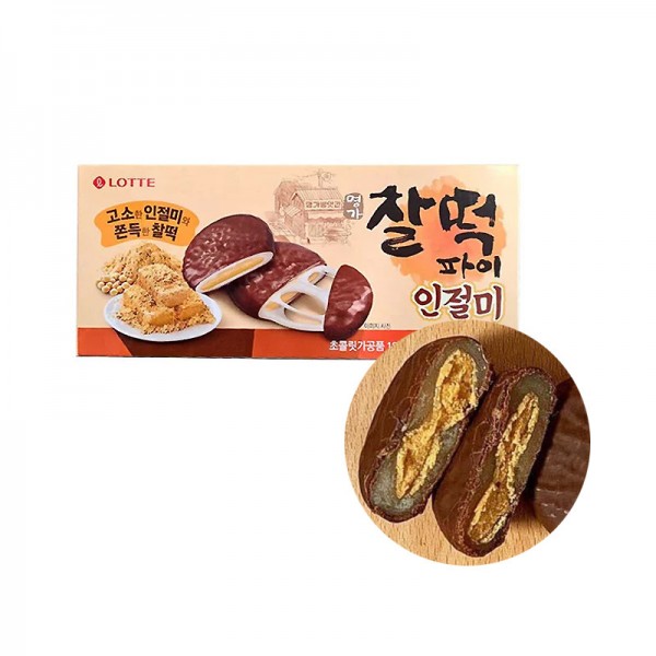 Lotte Chaltteok Pie Injeolmi 180g (6 pieces)