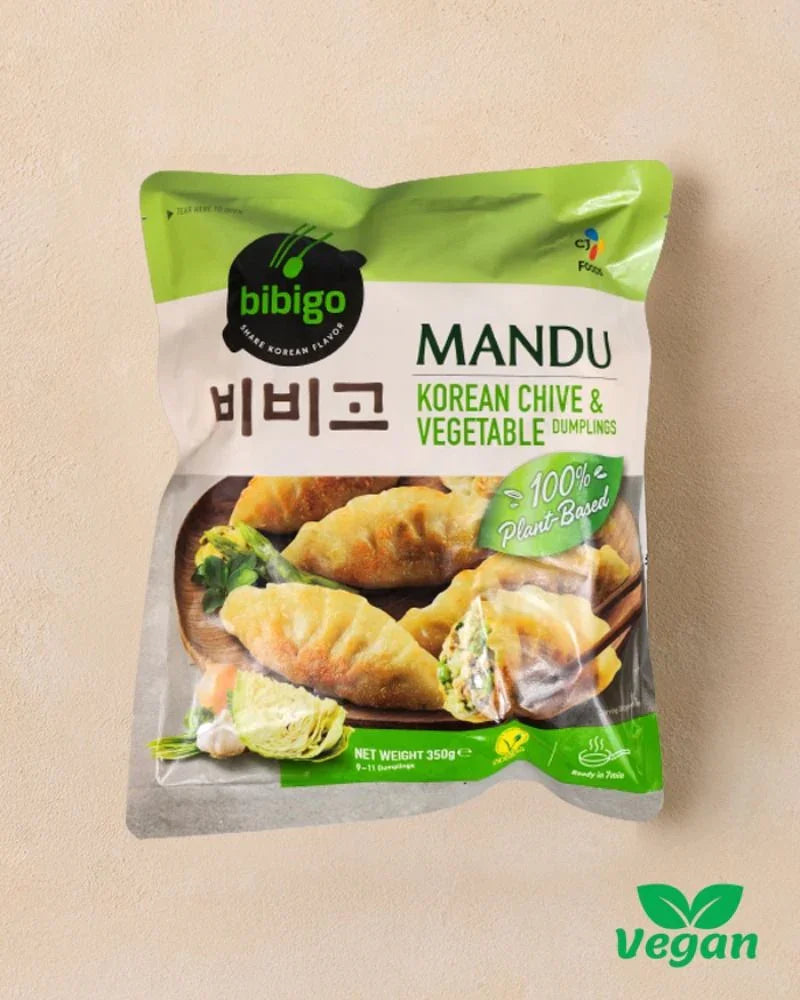 비비고 비건 부추야채교자만두 350g - 냉동 - DotAsia