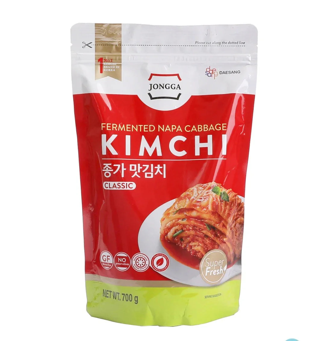 Jongga Seasoned Kimchi 700g - Refrigerated - DotAsia