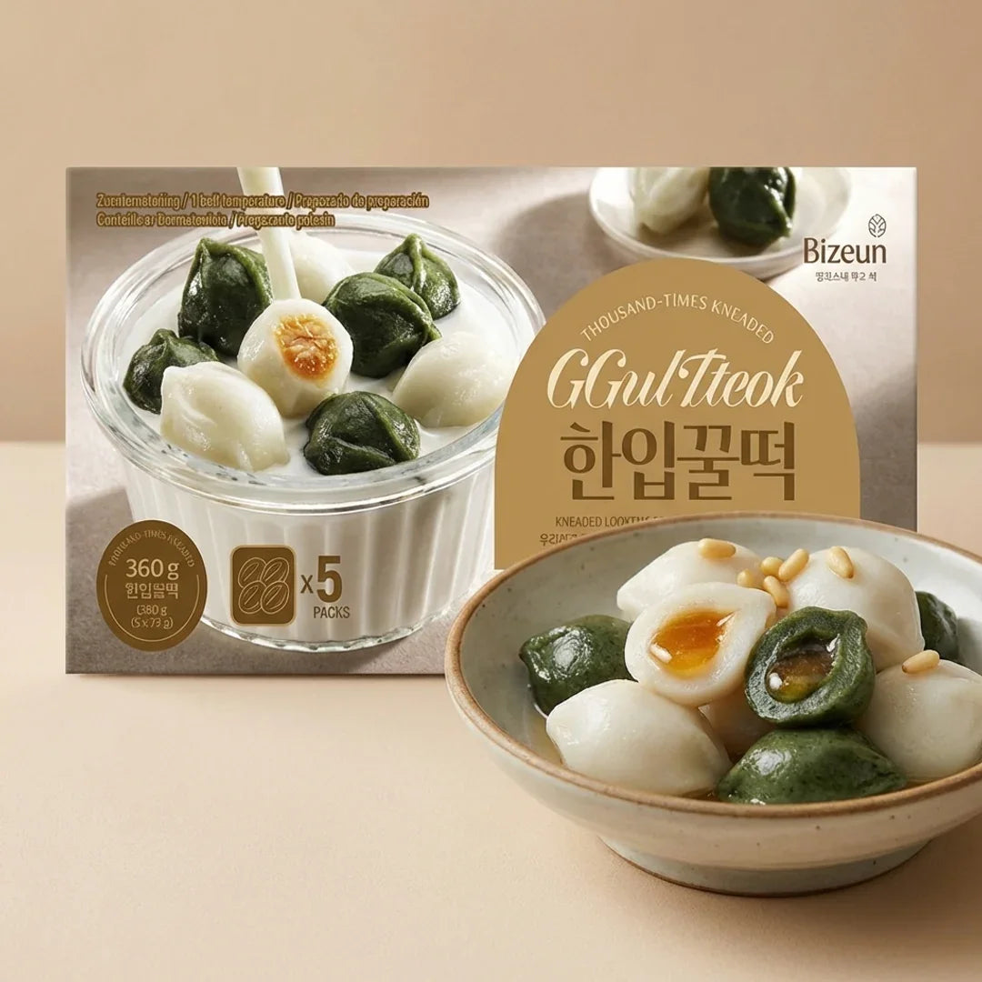 Bizeun Bite-sized Honey Tteok 360g - Frozen 1 - DotAsia