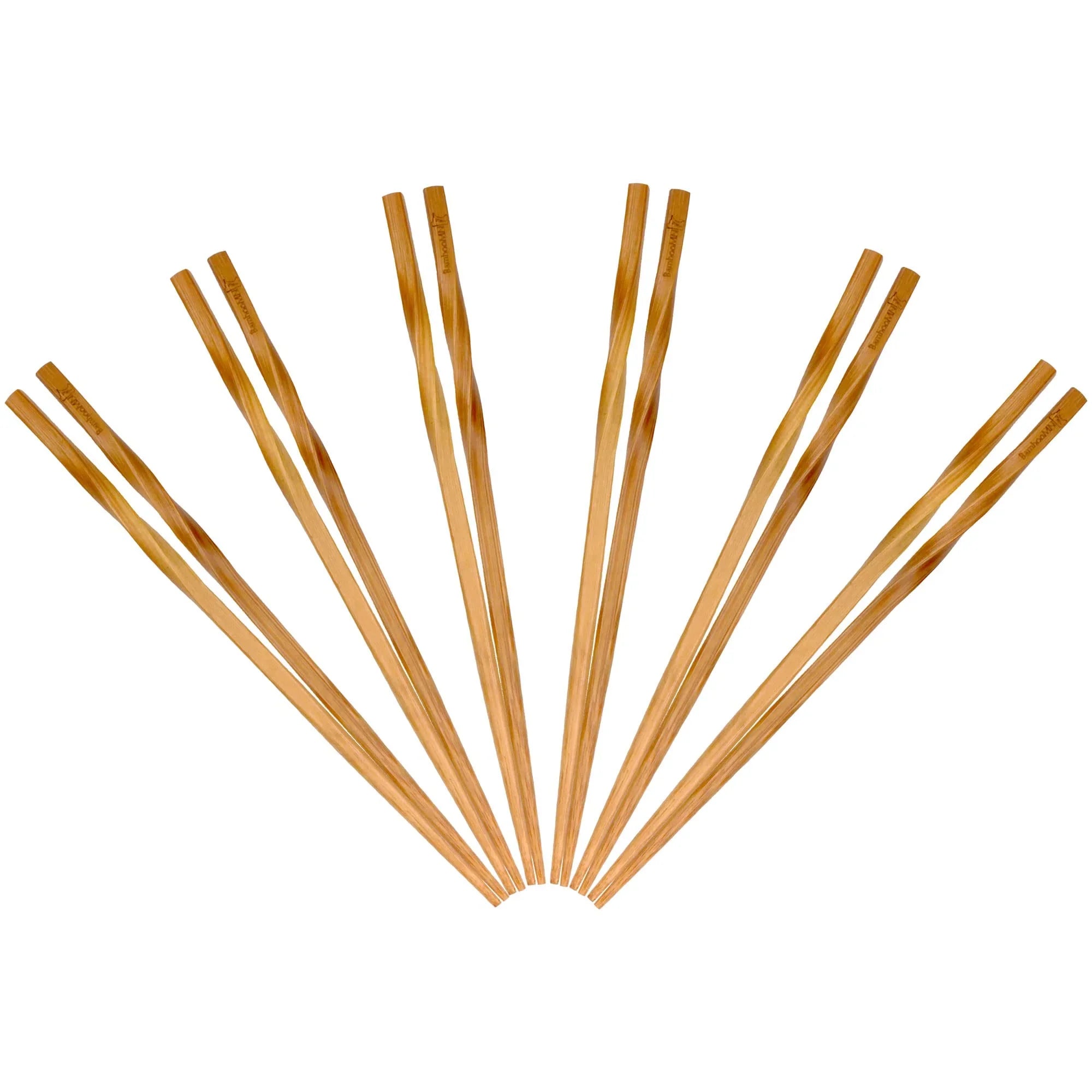 ShineFarm Bamboo Twisted Chopsticks 5-Pack 2 - DotAsia