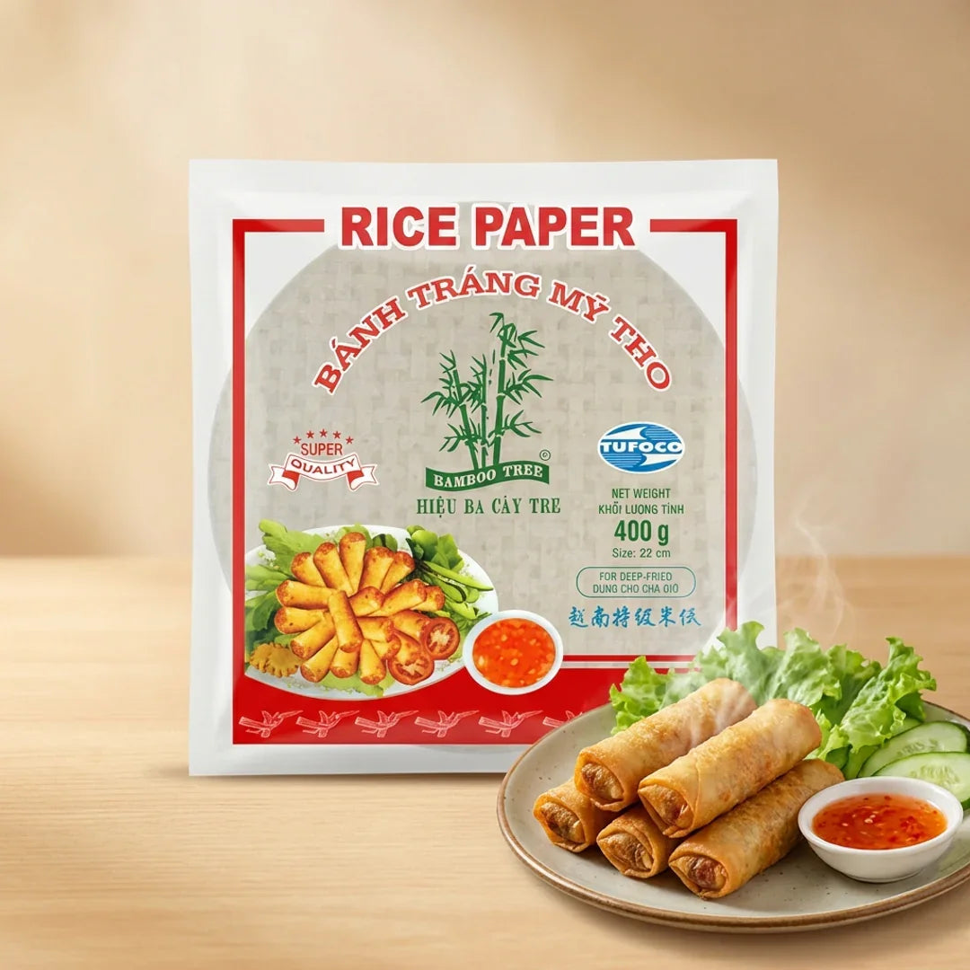 Bamboo Tree Rice Paper 22cm 400g (For Spring Roll Frying)