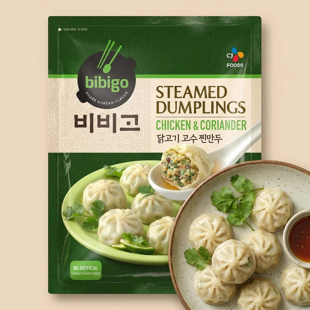 Bibigo Chicken Cilantro Steamed Dumplings 560g - Frozen