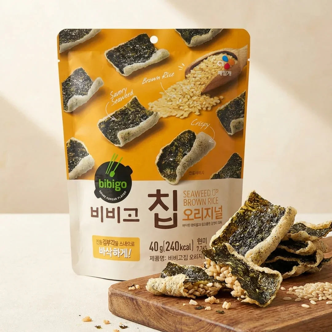Bibigo Seaweed Snack Chips Original 40g