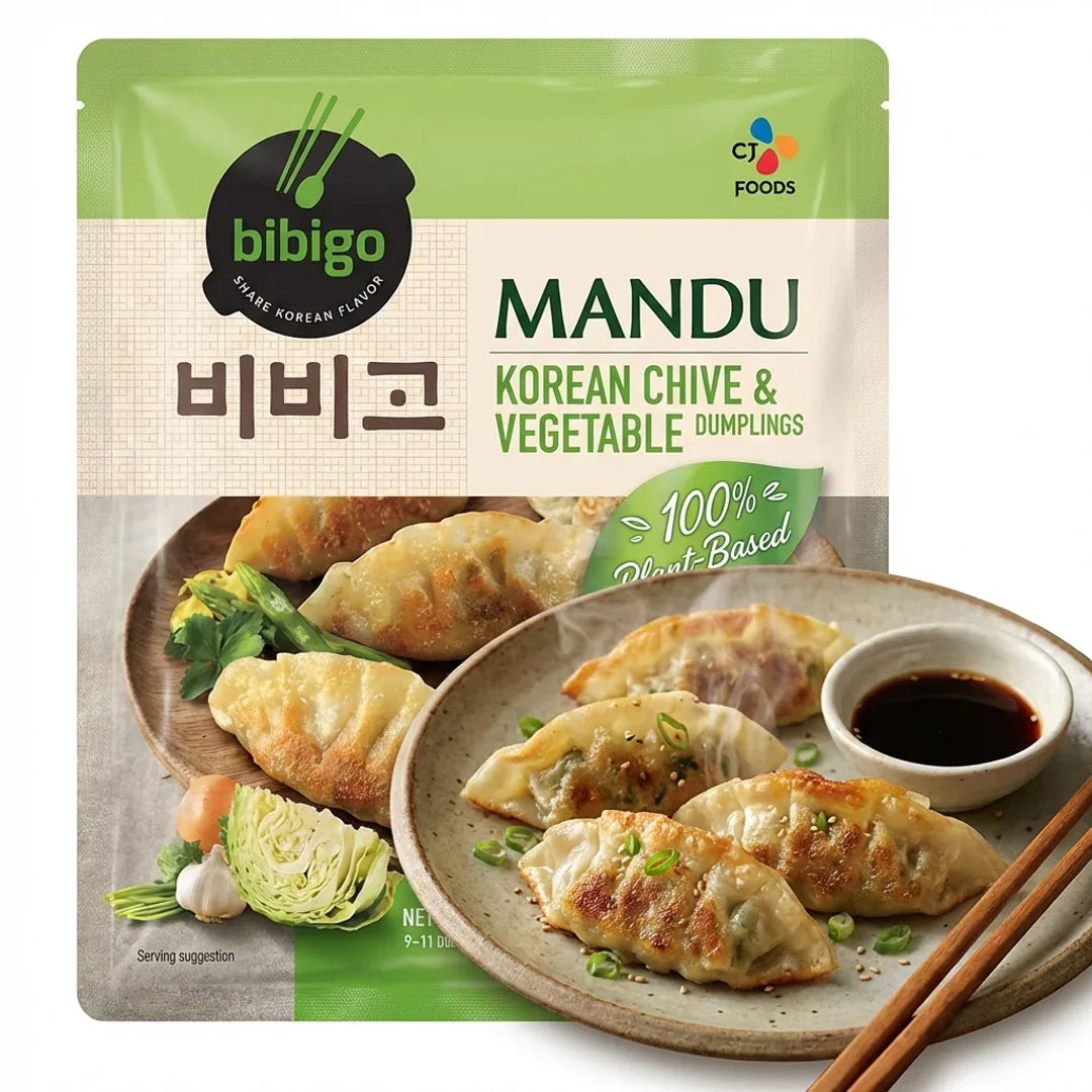 Bibigo Vegan Chive Vegetable Gyoza Dumplings 350g - Frozen
