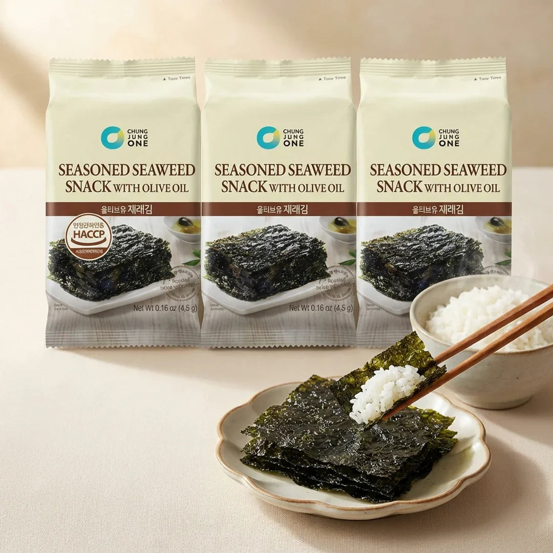 Chungjungone Olive Oil Traditional Seaweed 4.5g (3-Pack)