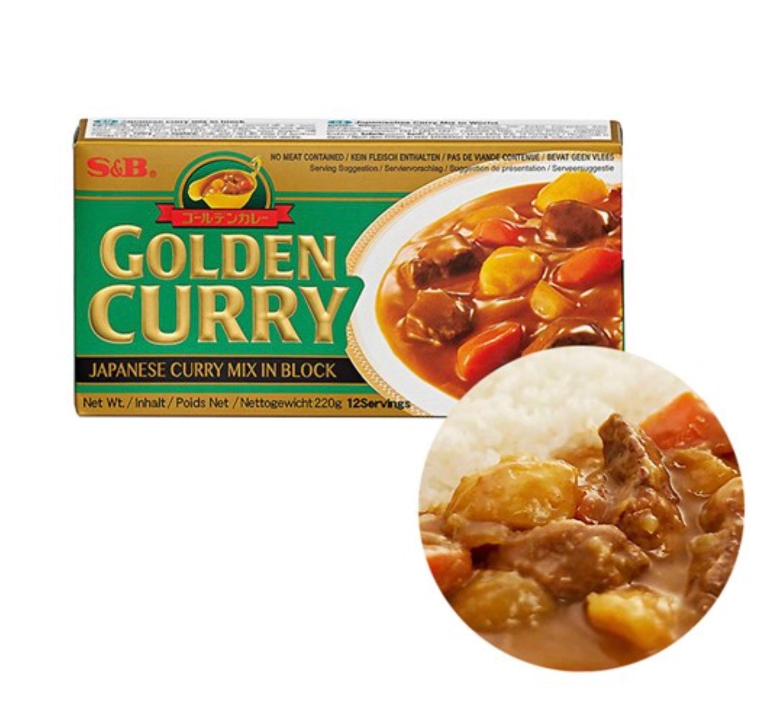 S&B 골든카레 약간 매운맛 220g - DotAsia