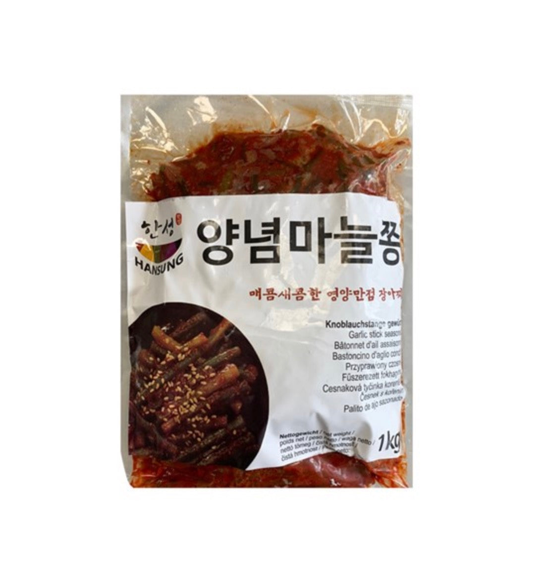 Hansung Seasoned Garlic Scapes 1kg - Frozen