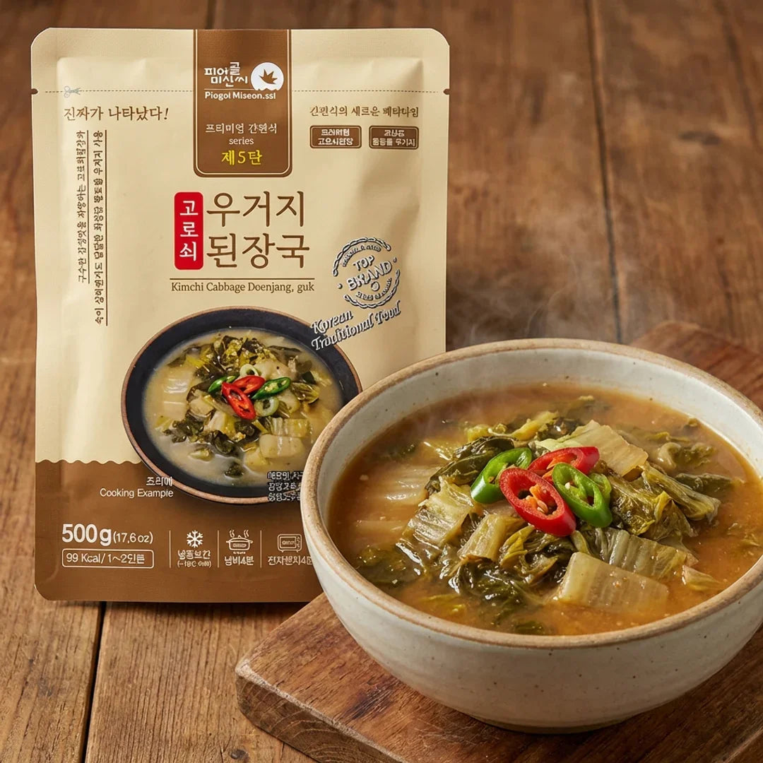 Dried Cabbage Doenjang Soup 500g (4-Minute Cooking, 2 Servings) - Frozen