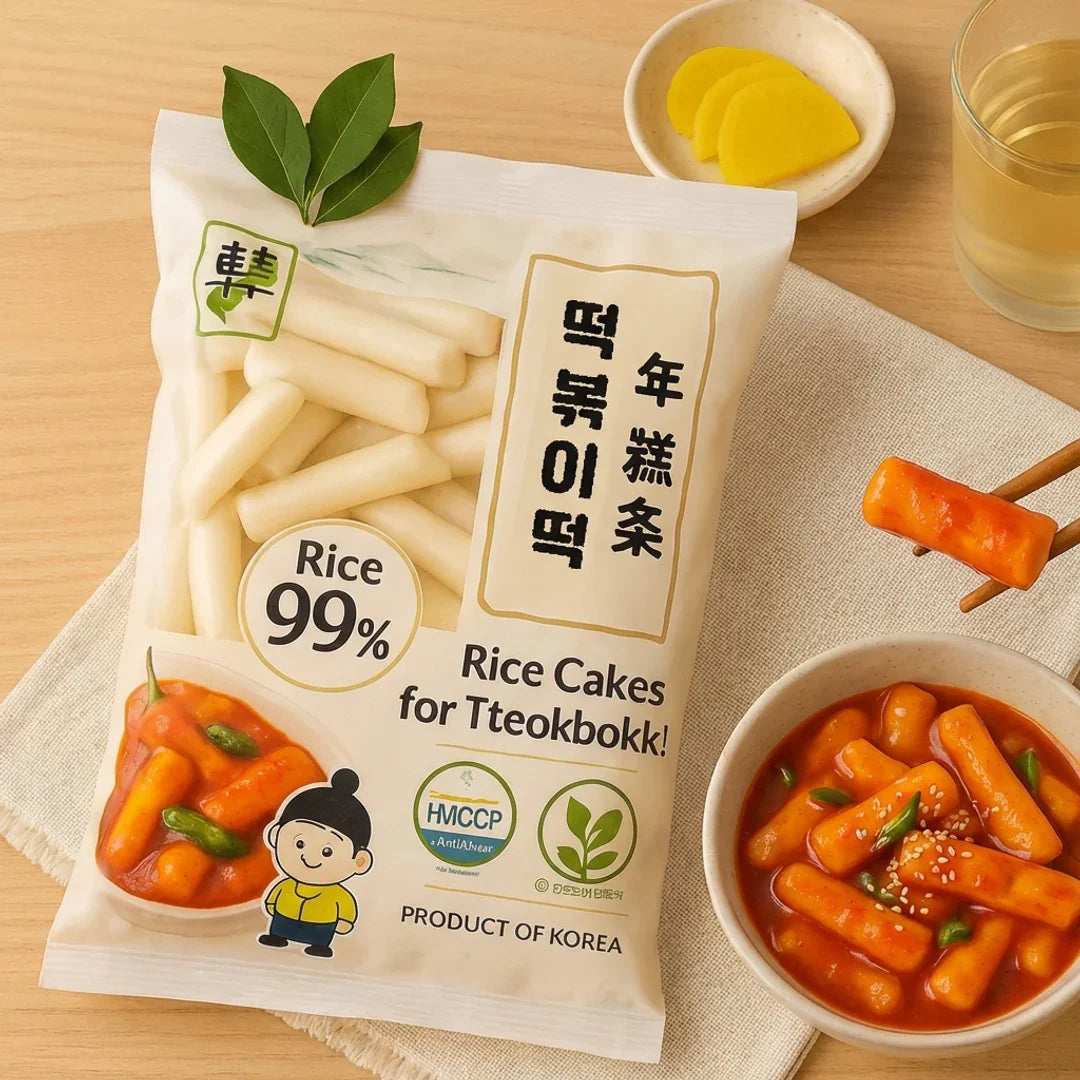 HDF Rice Tteokbokki Rice Cakes 907g - Frozen
