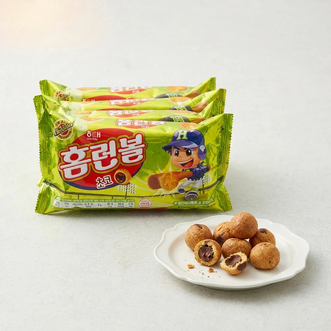 Haitai Homerun Ball Chocolate 46g 4-Pack Bundle