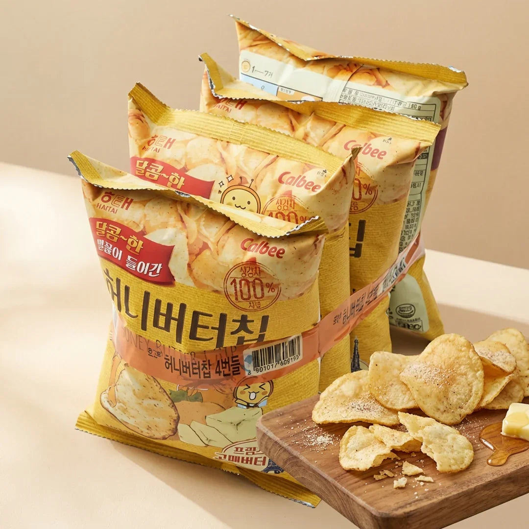 Haitai Honey Butter Chips 60g 4-Pack Bundle