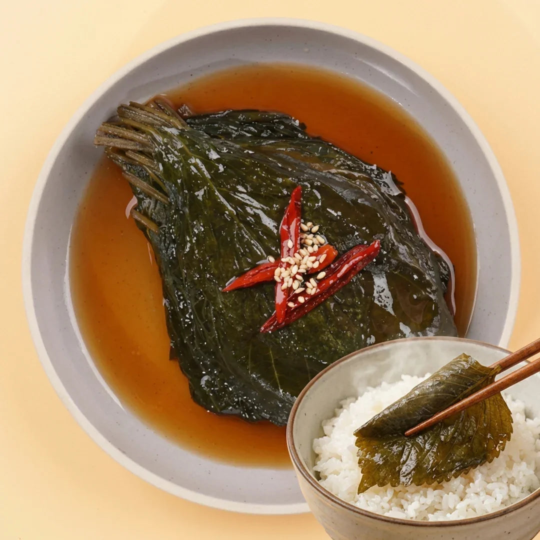 Hansung Soy Sauce Perilla Leaves 1kg - Frozen
