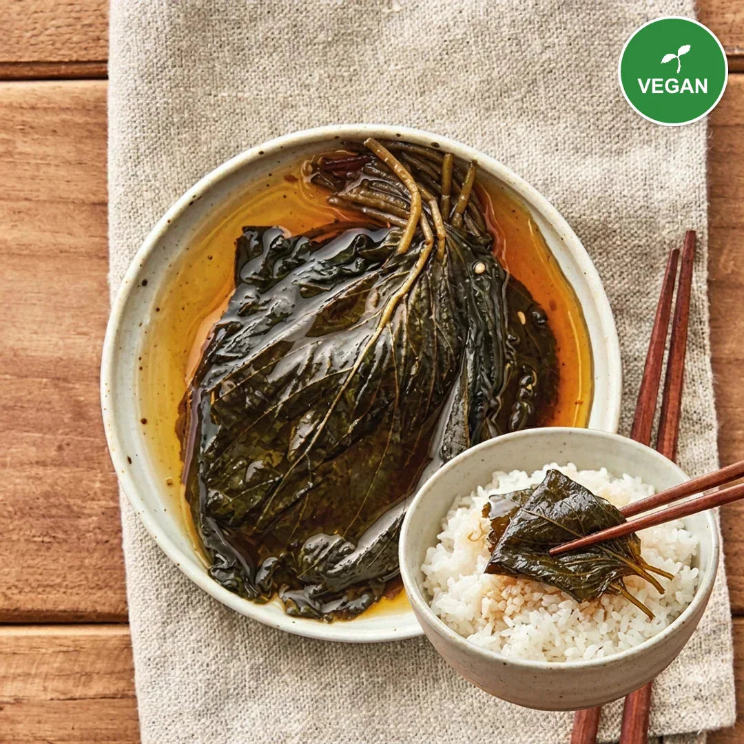 Hansung Soy Sauce Perilla Leaves 200g - Frozen - Vegan