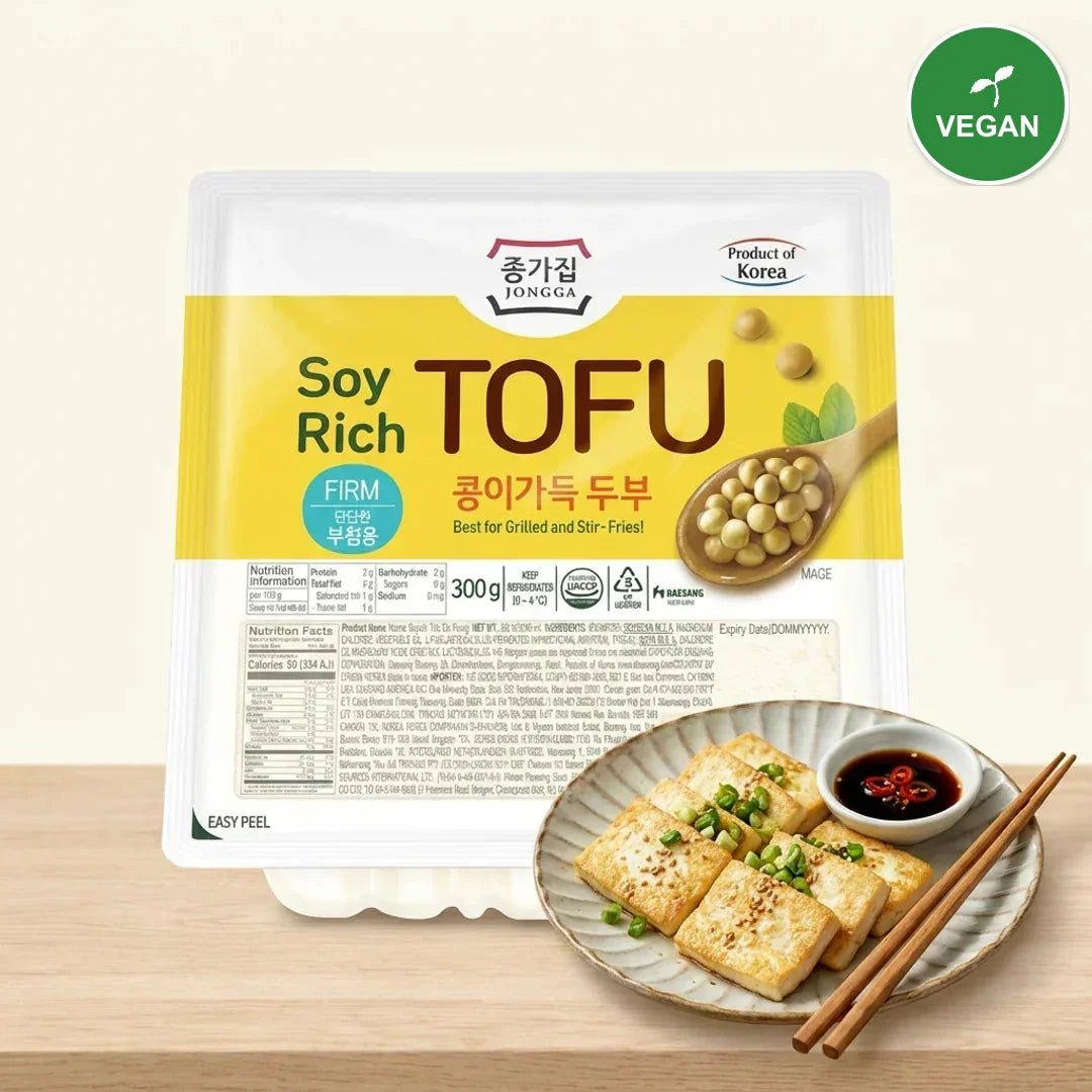 Jongga Tofu for Pan-Frying 300g - Refrigerated - Vegan