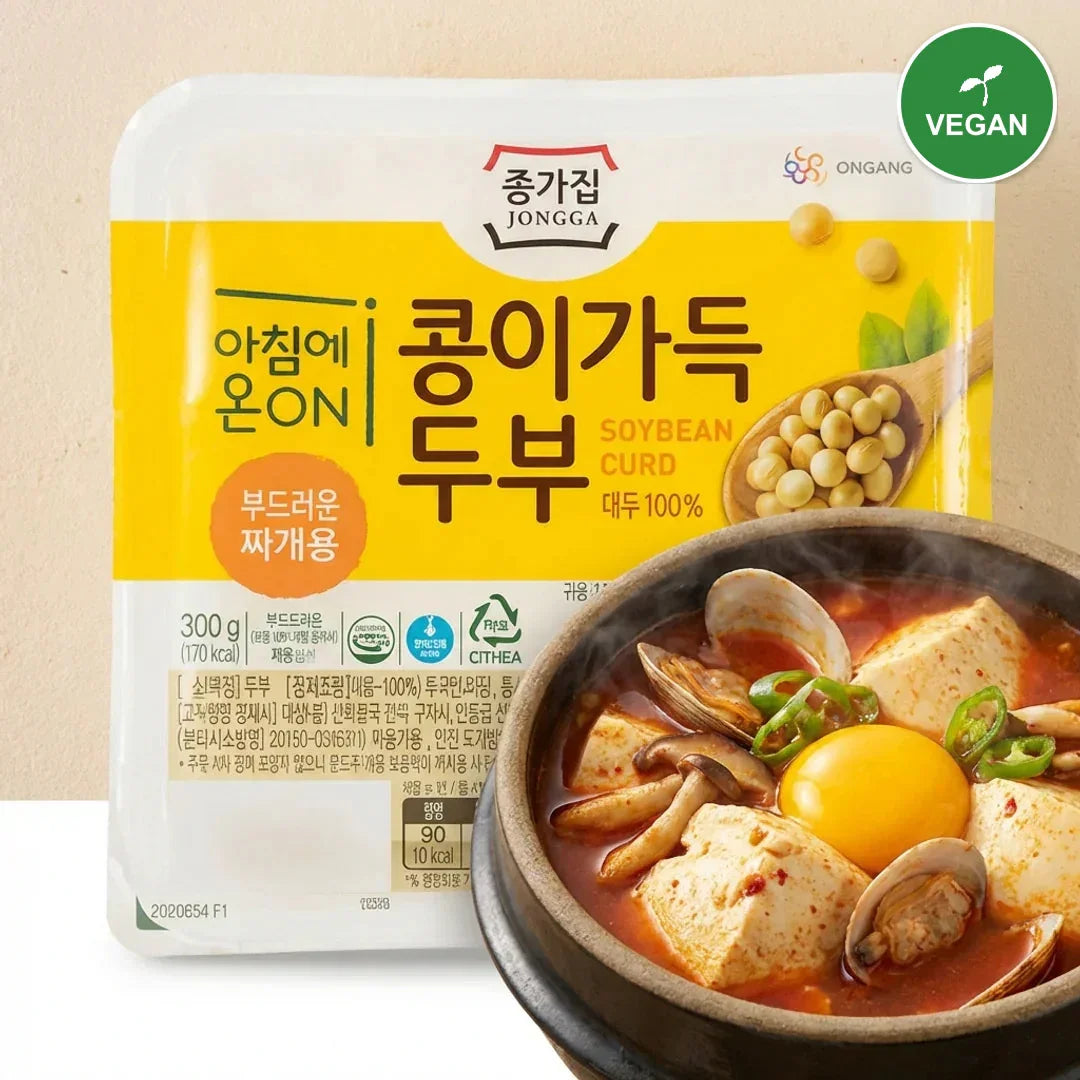 Jongga Tofu for Stew 300g - Refrigerated - Vegan