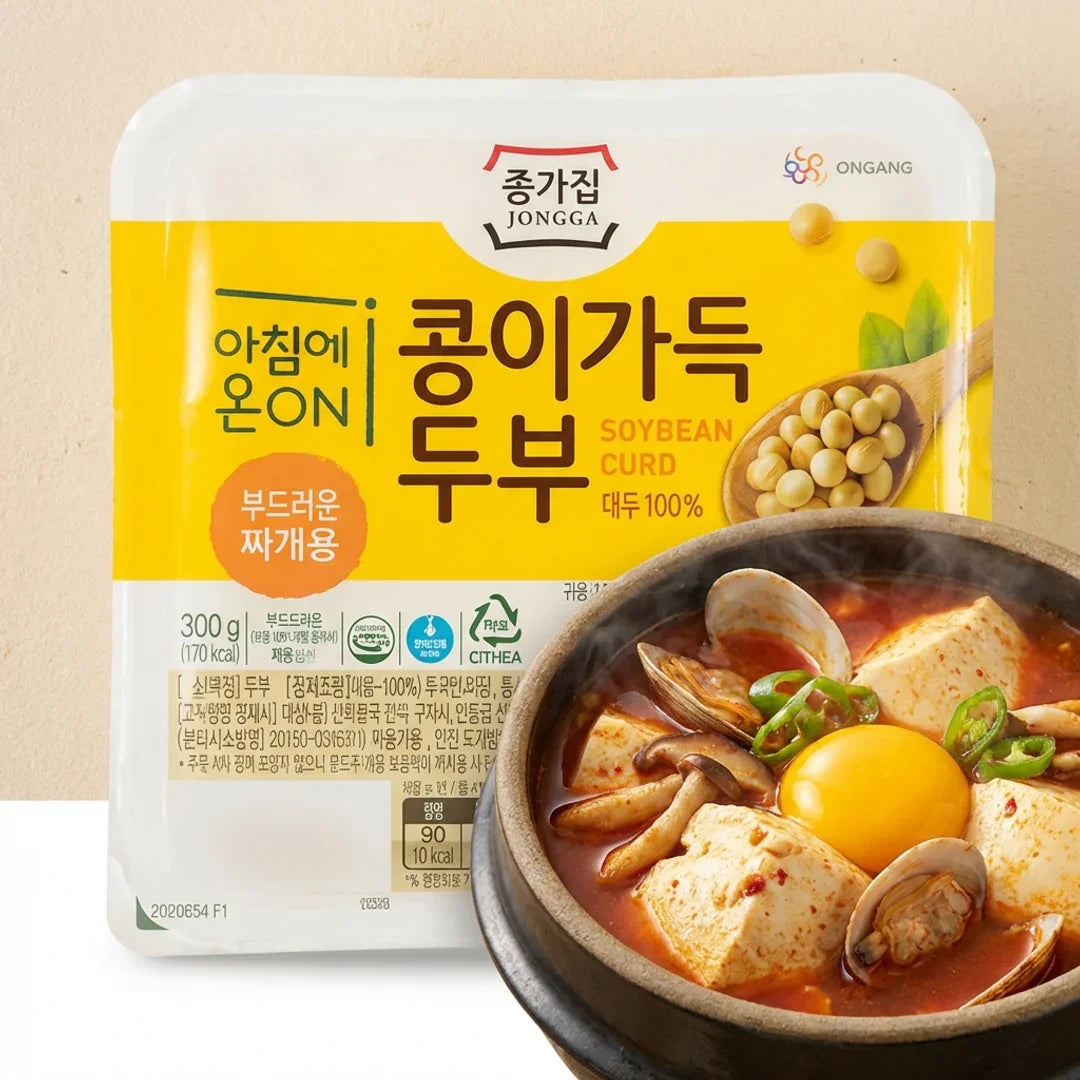 Jongga Tofu for Stew 300g - Refrigerated