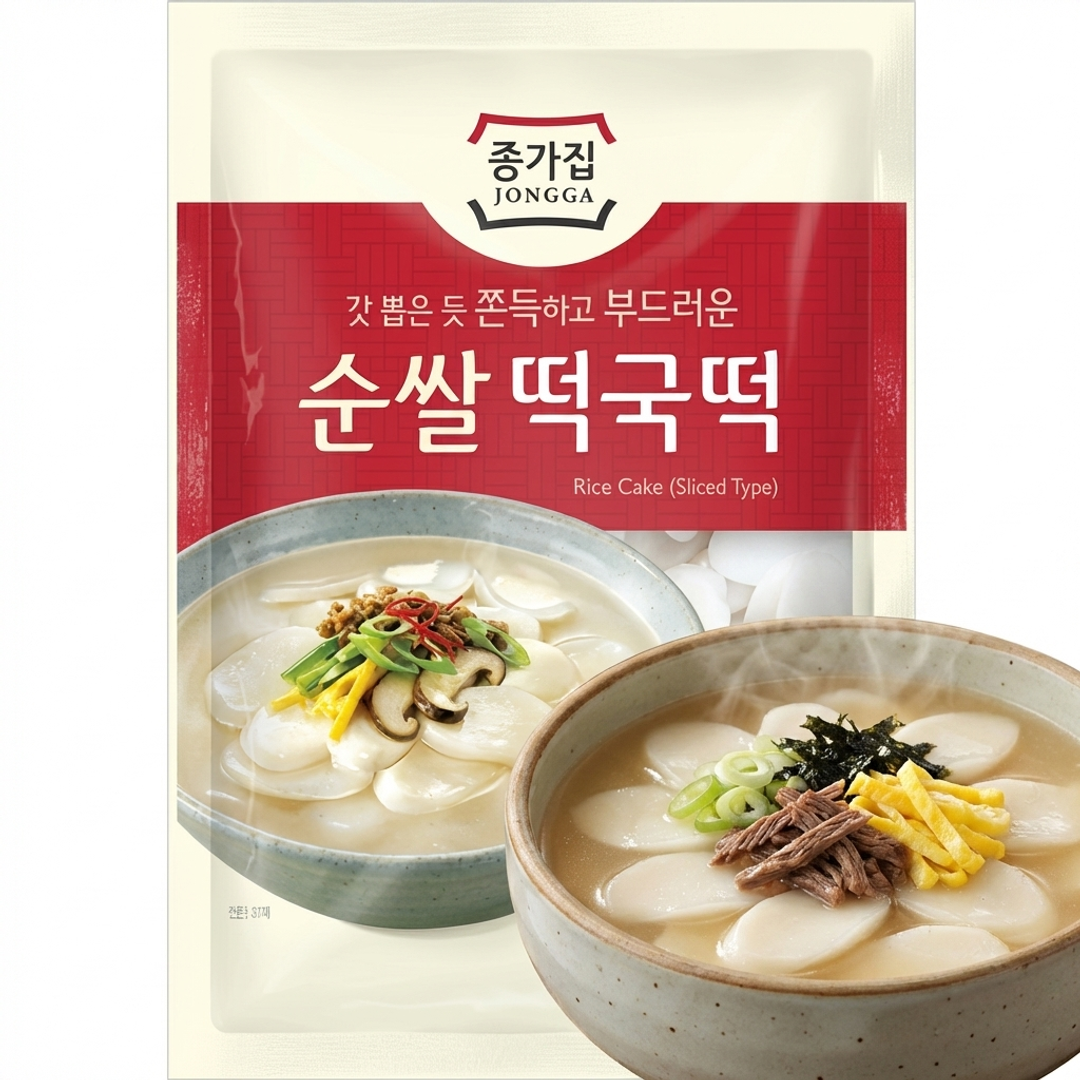 Jonggajip Pure Rice Tteokguk Rice Cake 500g - Refrigerated