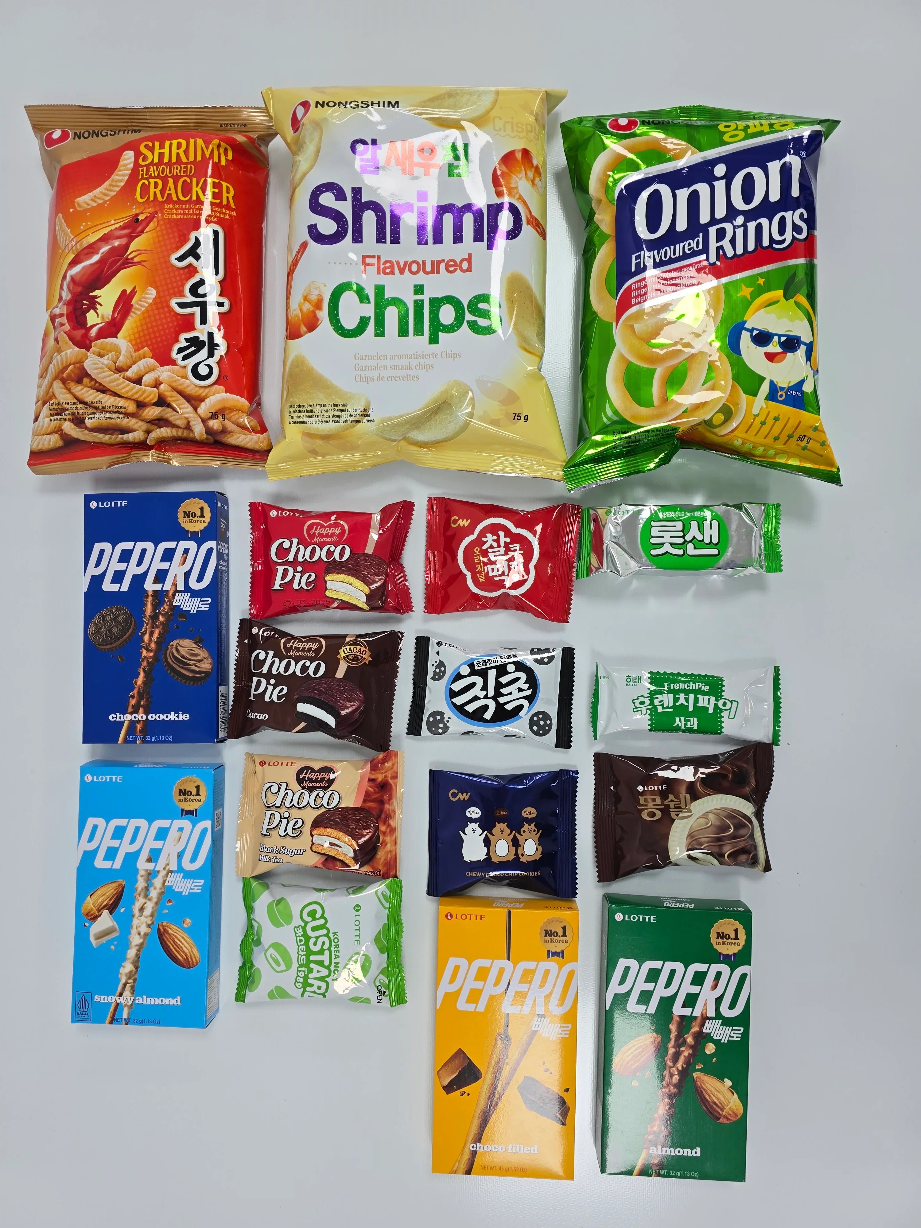 한국 과자 맛보기 세트 (17가지) - 무료배송 - DotAsia
