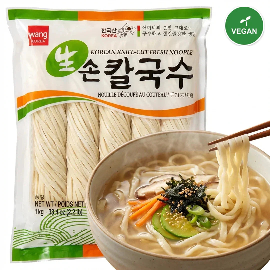 King Fresh Kalguksu Noodles 1kg - Frozen - Vegan