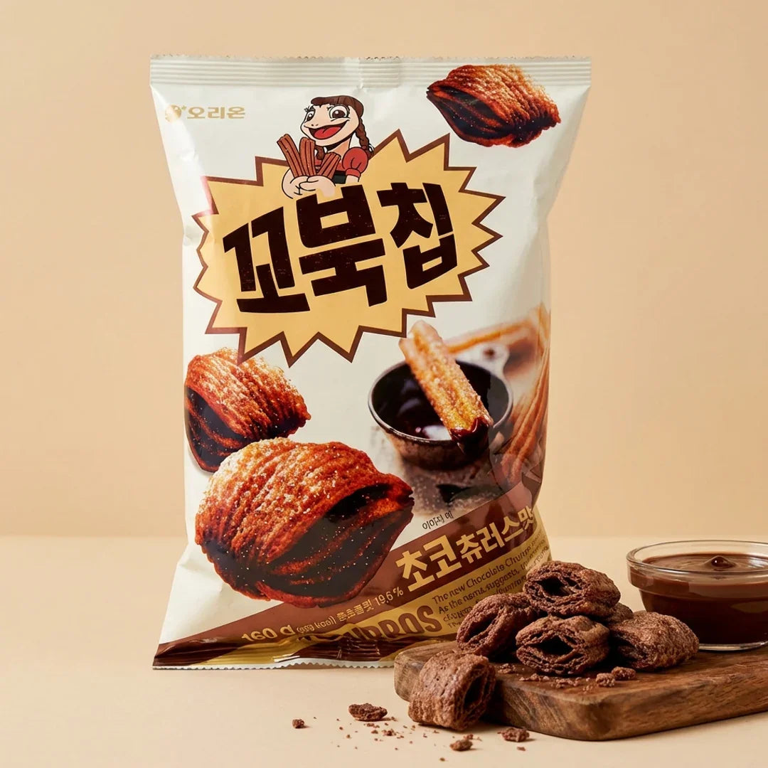 Orion Kkobuk Chip Choco Churros Flavor 80g