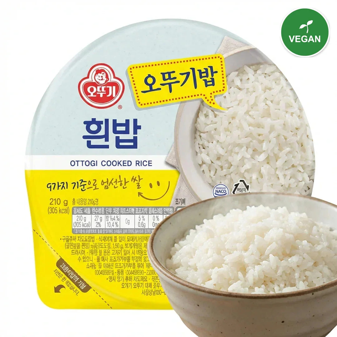 Ottogi Instant Rice 210g - Best Before Date Approaching Maximum Discount - Vegan