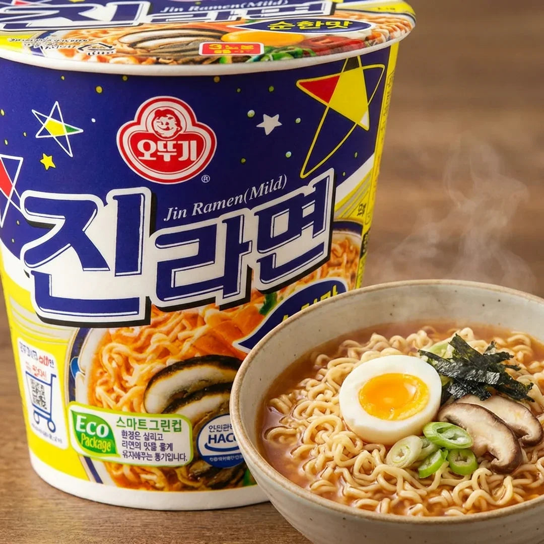 Ottogi Jin Ramen Mild Flavor Mini Cup 65g