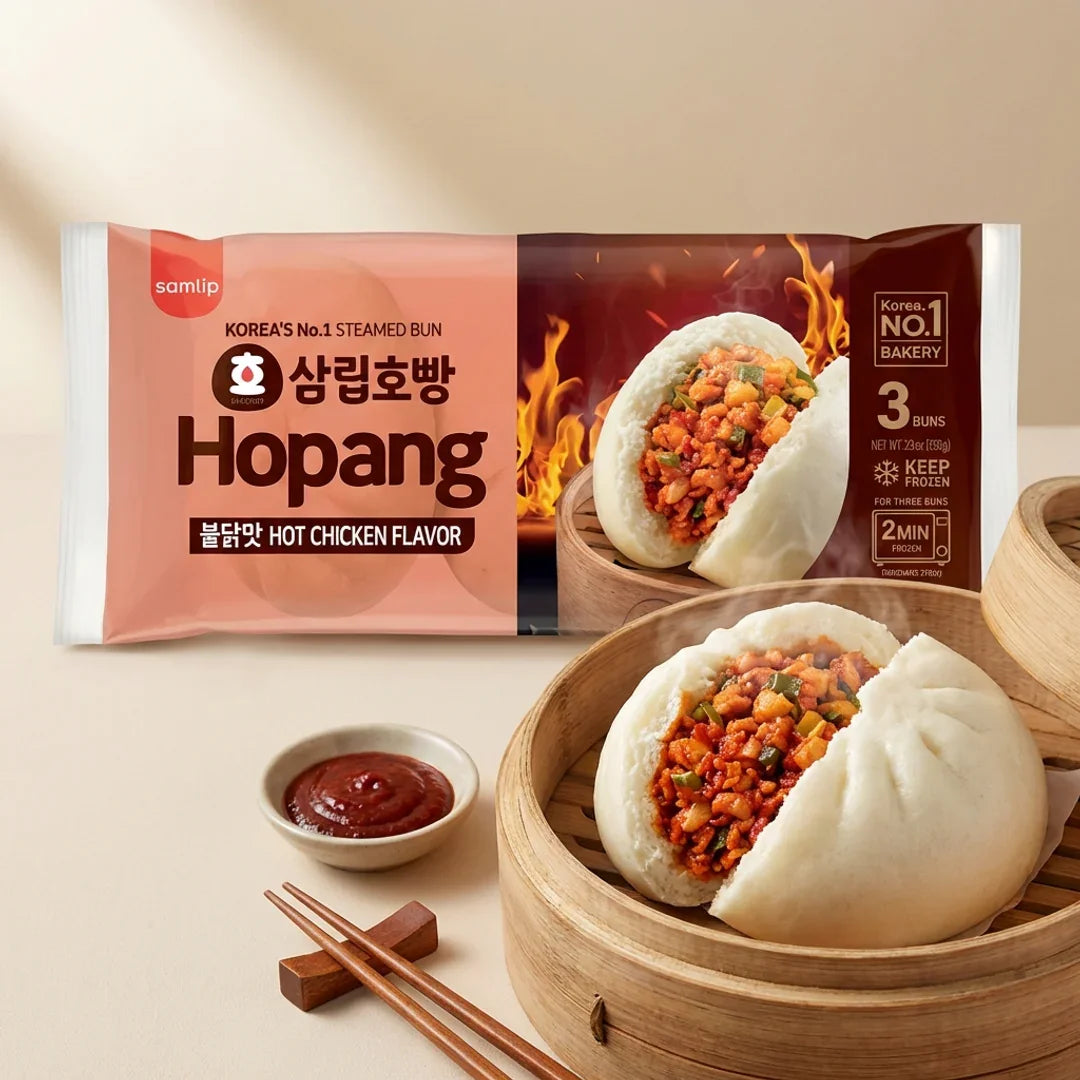 Samlip Buldak Flavor Steamed Buns 3-Pack 255g - Frozen
