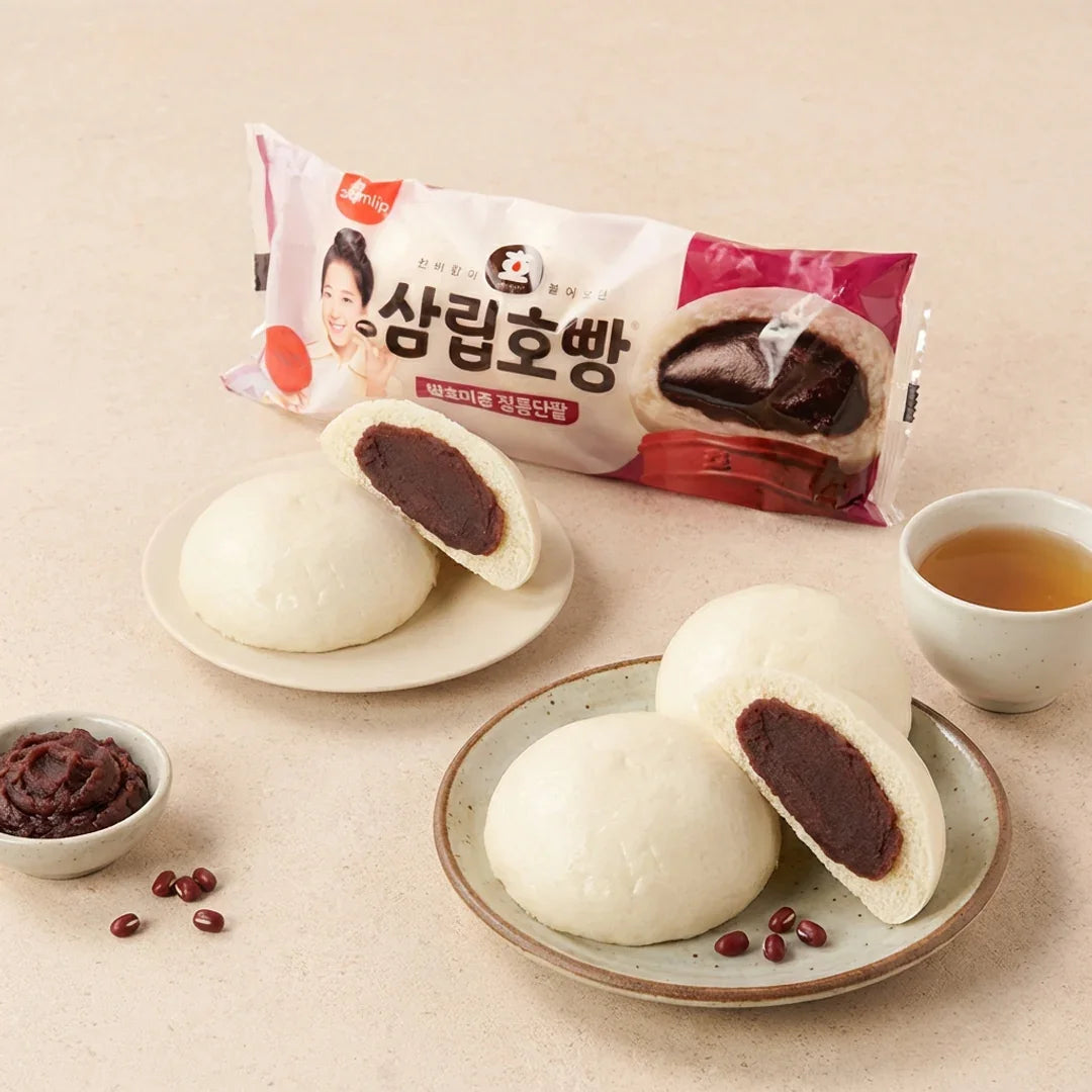 Samlip Red Bean Steamed Buns 3-Pack 255g - Frozen