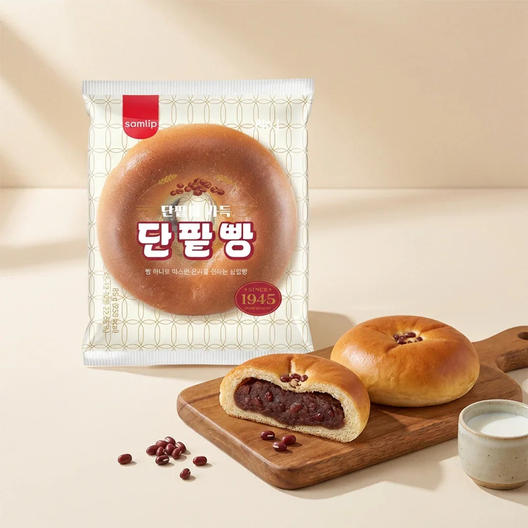 Samlip Sweet Red Bean Bread 85g - Frozen