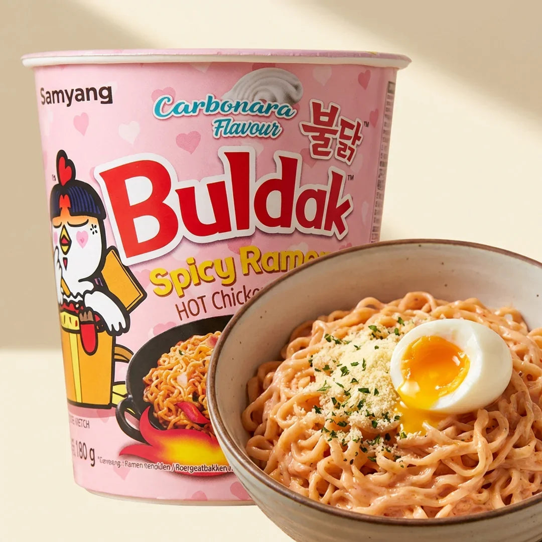 Samyang Carbonara Hot Chicken Stir-Fried Noodles Mini Cup 70g
