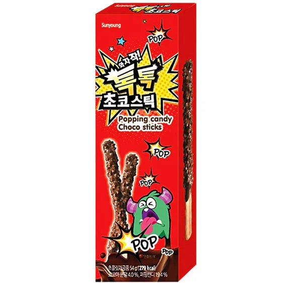 톡톡 팝핀캔디 초코스틱 54g