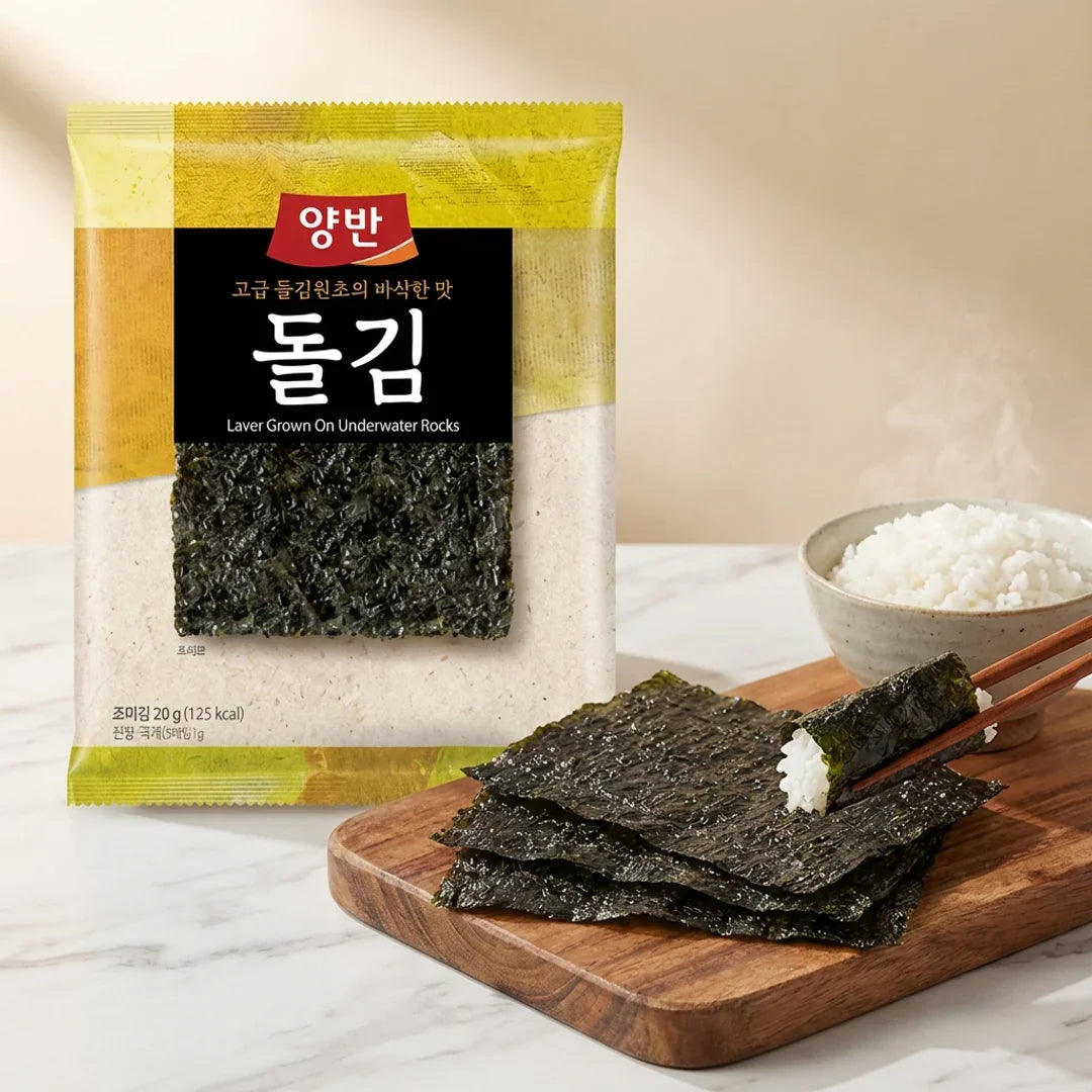Yangban Stone-Grilled Whole Sheet Seaweed 1 pack (5 sheets) 20g
