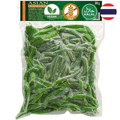 Asian Choice Authentic Thai Peperoncini Verdi Freschi Surgelati - Prik Kee Noo Suan 500g