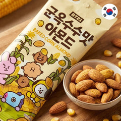 BT21 Authentische Koreanische Mandeln mit Grillmais-Geschmack 30g