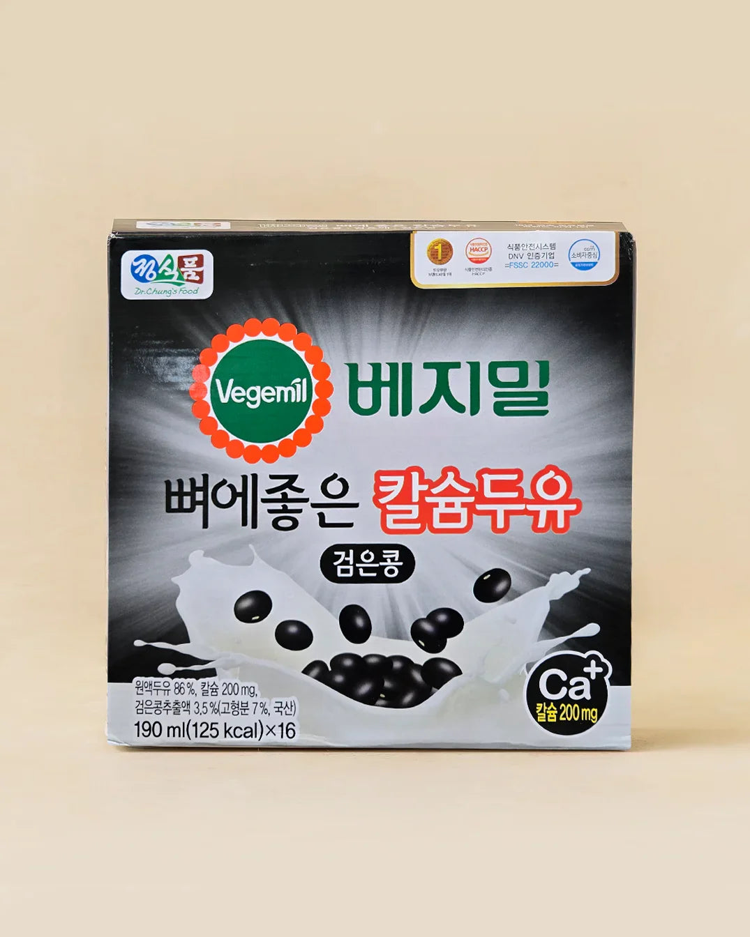 Vegemil Calcium Soymilk Good for Bones (Black Bean) Box (190ml*16pcs) - DotAsia