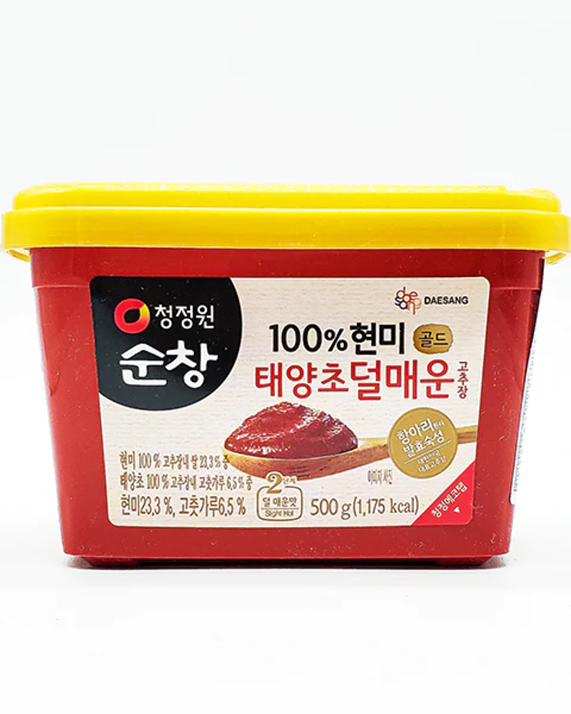 청정원 순창 100% 현미태양초 덜매운 고추장 500g - DotAsia :: 유럽 최대 아시아 식품 온라인몰 | 한국 K-Food ·일본·중국 식품 전문
