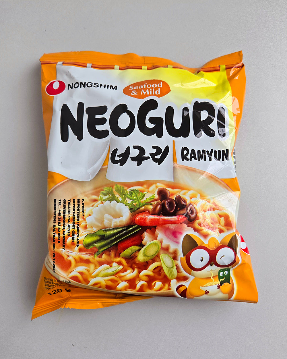 농심 너구리 순한맛 120g - DotAsia :: 유럽 최대 아시아 식품 온라인몰 | 한국 K-Food ·일본·중국 식품 전문