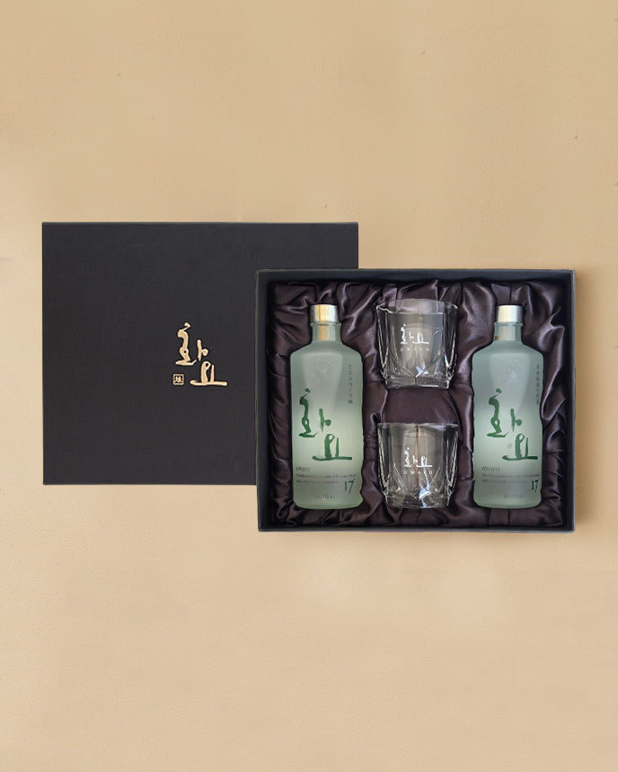 화요 소주 17% 375ml 세트 (2병+2잔) - DotAsia :: 유럽 최대 아시아 식품 온라인몰 | 한국 K-Food ·일본·중국 식품 전문
