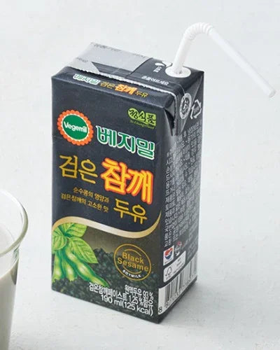Vegemil Black Sesame Soy Milk 190ml - DotAsia