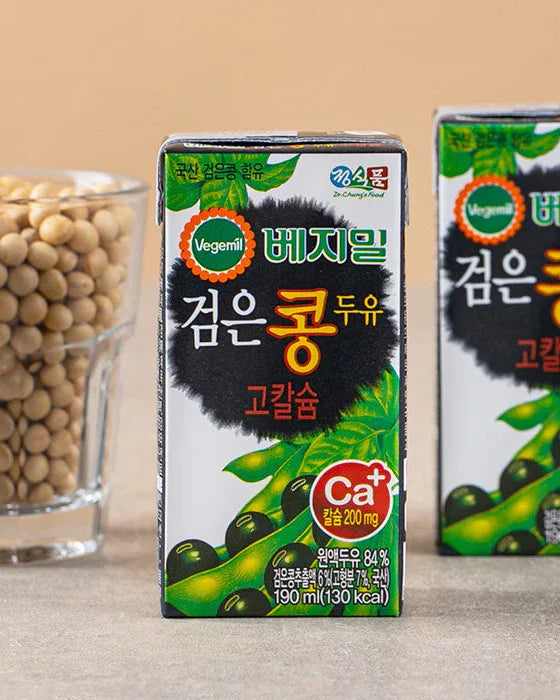 Jungsikpum Vegemil Black Bean Soymilk High Calcium 190ml - DotAsia