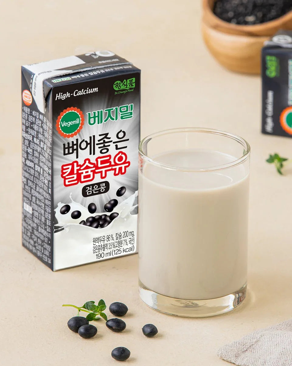 Jungsikpum Vegemil Bone-Healthy Calcium Soymilk (Black Bean) 190ml - DotAsia