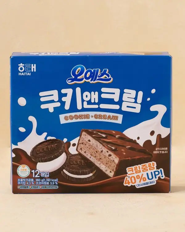 해태 오예스 쿠키앤크림 360g (12개입) - DotAsia :: 유럽 최대 아시아 식품 온라인몰 | 한국 K-Food ·일본·중국 식품 전문