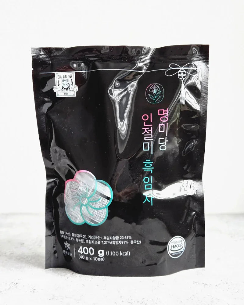 명미당 인절미 흑임자 떡 400g (10개입) - 냉동 - DotAsia